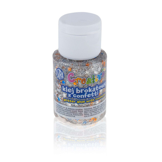 Klej brokatowy z confetti 40 ml Astra mix kolor 