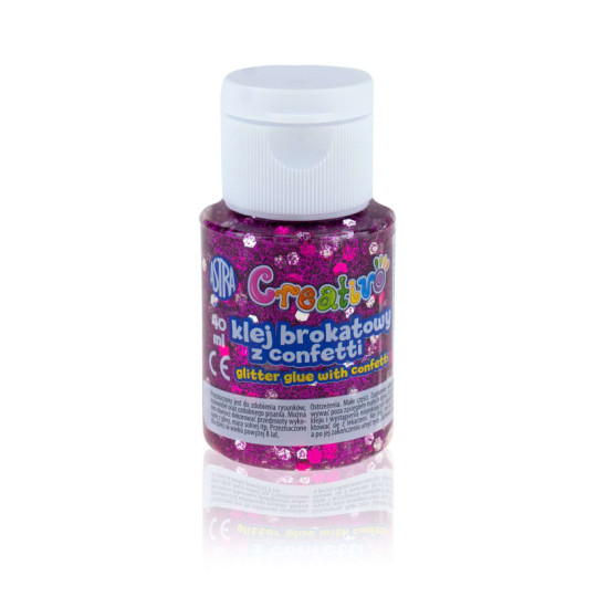 Klej brokatowy z confetti 40 ml Astra mix kolor 