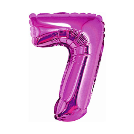 Balon foliowy ,,Cyfra 7" różowa 35cm GoDan Balon foliowy ,,Cyfra 7" różowa 35cm GoDan