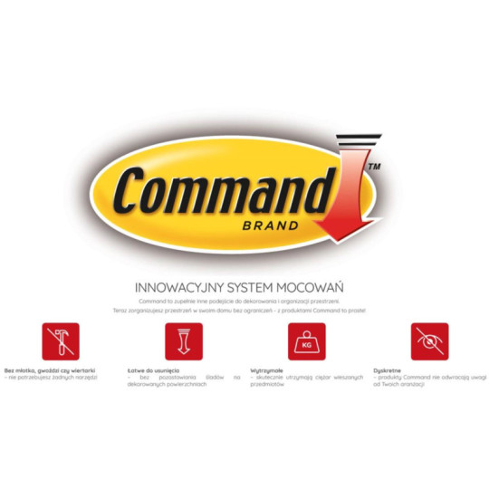 Haki Command Designer wielokrotnego użytku, małe, 2 haczyki + 4 małe paski Haki Command Designer wielokrotnego użytku, małe, 2 haczyki + 4 małe paski