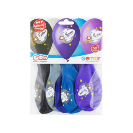 Balony Premium Hel Space rakieta 13 cali (5szt) GS120/838 GoDan