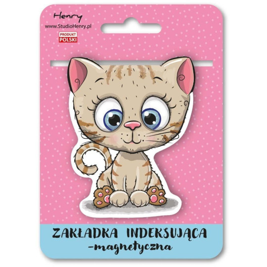 Zakładka magnetyczna index Kot beżwoy Henry