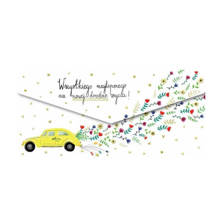 Koperta Ślub Żółte Auto Henry Koperta Ślub Żółte Auto Henry
