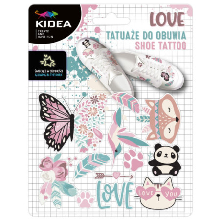 Tatuaże do obuwia świecące w ciemności Love Kidea Derform Tatuaże do obuwia świecące w ciemności Love Kidea Derform
