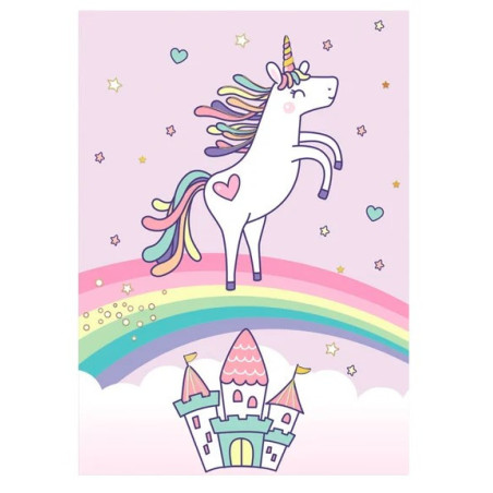 Mini karnet z kopertą B8 Unicorn Tęcza Henry