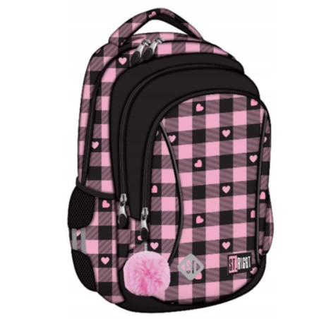 Plecak 3-komorowy Stright BP-26 Pink Checkered mkmp Majewski