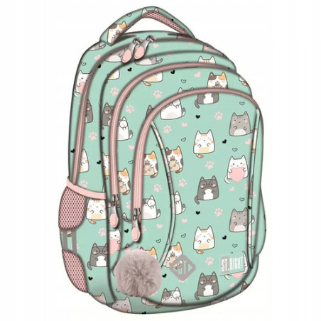 Plecak 3-komorowy Stright BP-26 CHARMING CATS Majewski