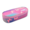 Piórnik saszetka usztywniona z wewnętrzną klapką Stright PC-01 Pink Butterflies Majewski