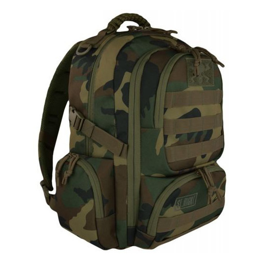 Plecak szkolny Stright BP-36 Military Woodland Camo Majewski