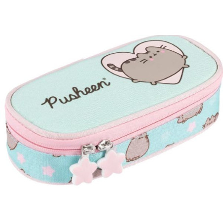 Piórnik saszetka usztywniona z wewnętrzną klapką PUSHEEN MINT Majewski