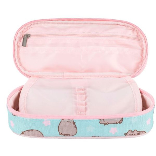 Piórnik saszetka usztywniona z wewnętrzną klapką PUSHEEN MINT Majewski
