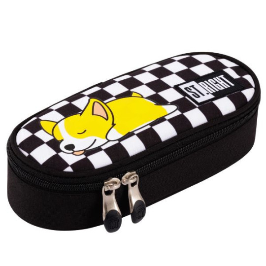 Piórnik saszetka usztywniona z wewnętrzną klapką SLEEPY CORGI Majewski