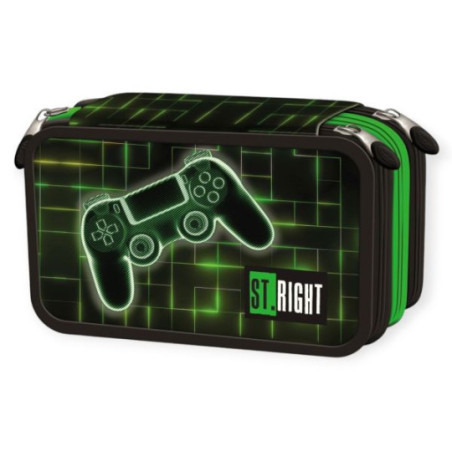 Piórnik potrójny z wyposażeniem Stright PC-05 Neon Pad Majewski