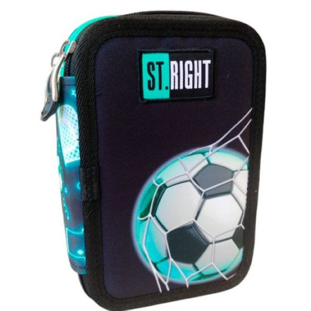 Piórnik potrójny z wyposażeniem Stright PC-05 Neon Football Majewski