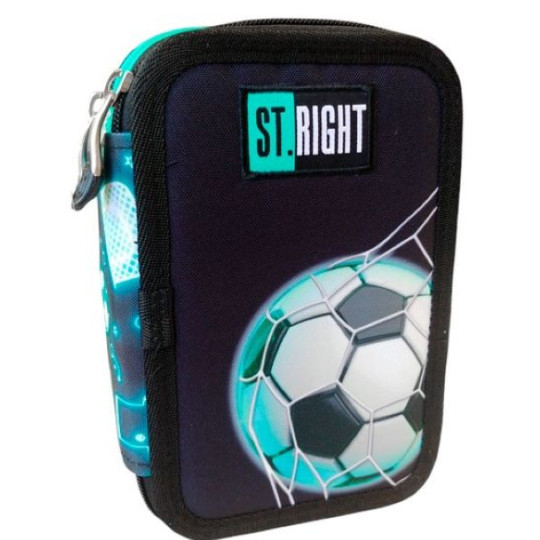 Piórnik potrójny z wyposażeniem Stright PC-05 Neon Football Majewski