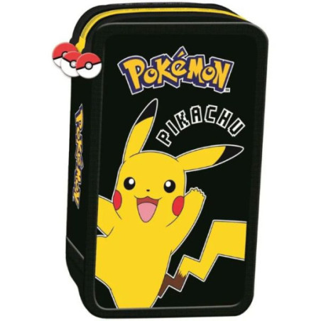 Piórnik potrójny z wyposażeniem POKEMON 723688 Majewski