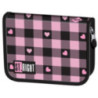 Piórnik dwuklapkowy bez wyposażenia PC-03 STRIGHT Pink Checkered Majewski