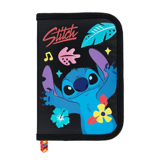 Piórnik dwuklapkowy bez wyposażenia STITCH BLACK ALOHA  Majewski