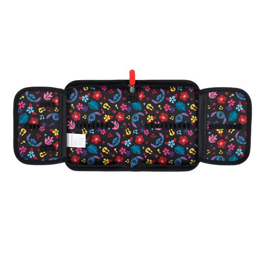 Piórnik dwuklapkowy bez wyposażenia STITCH BLACK ALOHA  Majewski