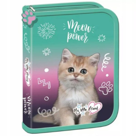 Piórnik dwuklapkowy bez wyposażenia MY LITTLE FRIEND KITTY PARTY Majewski