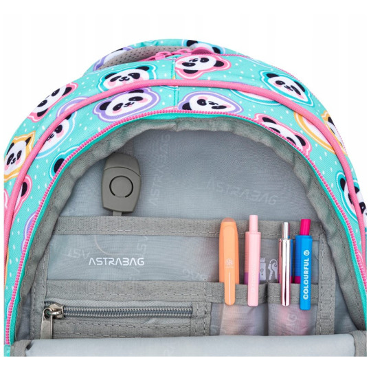 Plecak ASTRABAG Minty Pandas AB330 502025010 Astra