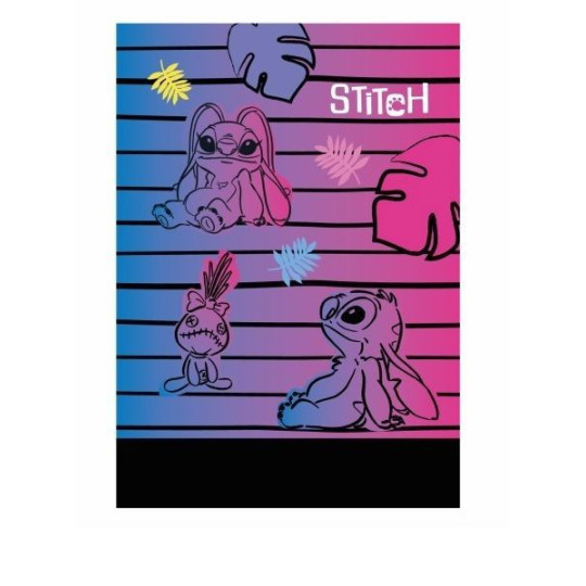 Zeszyt A5/32k. kr. Disney Black   wzór 3 - Stitch (marg.) Patio 91576PTR