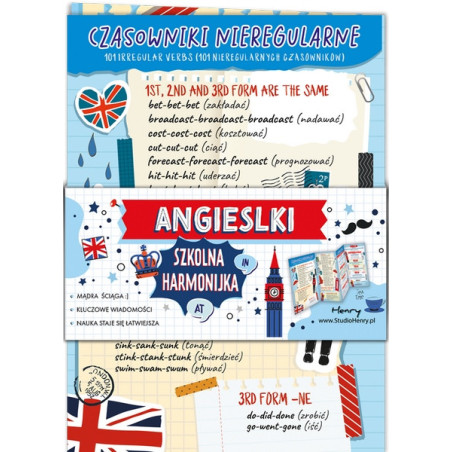 Ściąga Harmonijka Angielski - czasowniki Henry Ściąga Harmonijka Angielski - czasowniki Henry