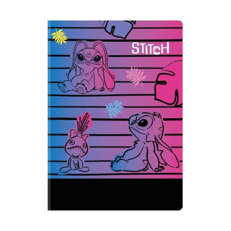 Zeszyt A4/60k. kr. Disney Black   wzór 3 - Stitch (marg.) Patio 91422PTR