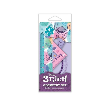Zestaw geometryczny 4 elem. Disney Fashion Stitch Pastel Patio 91958PTR Zestaw geometryczny 4 elem. Disney Fashion Stitch Pastel Patio 91958PTR