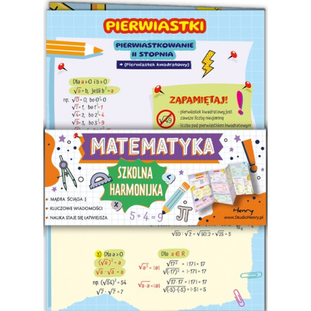 Ściąga Harmonijka Matematyka - pierwiastki i procenty Henry Ściąga Harmonijka Matematyka - pierwiastki i procenty Henry