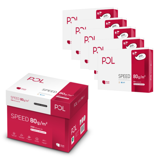 Papier ksero A4 Polspeed 5x500 karton