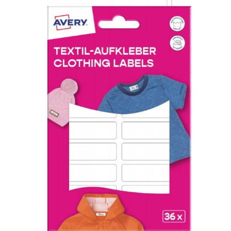 Naklejki na ubrania 45x13 36szt ETVET36 Avery