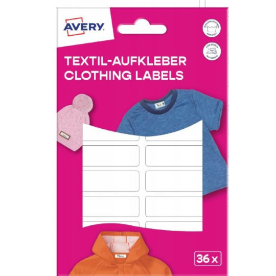 Naklejki na ubrania 45x13 36szt ETVET36 Avery