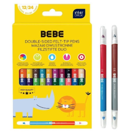 Mazaki dwustronne 12/24 kol.BEBE Kids Interdruk Mazaki dwustronne 12/24 kol.BEBE Kids Interdruk