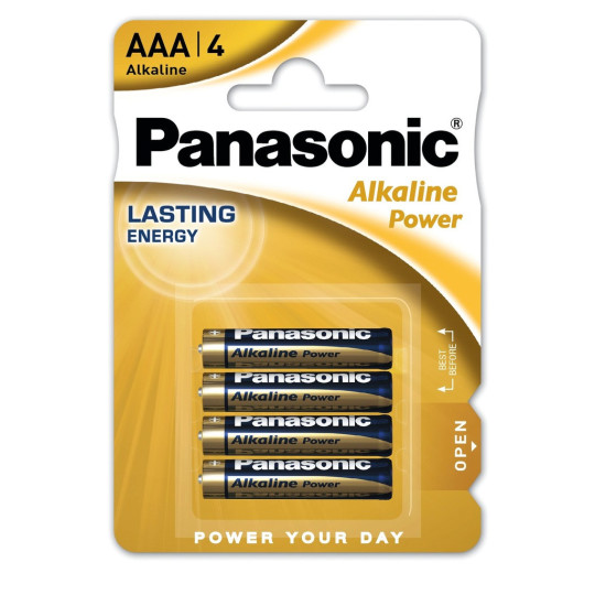 Bateria Panasonic alkaliczna LR03 AAA (4) GOLS