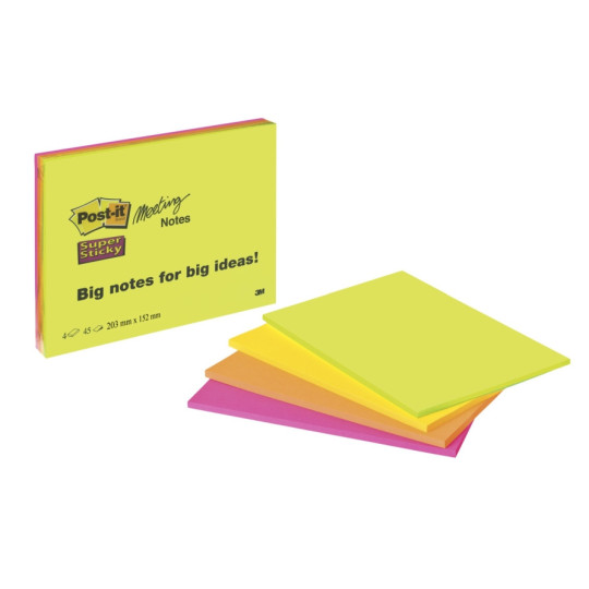 Karteczki samoprzylepne Post-it® Super Sticky XXXL Marrakesz 203x152mm 4x45k Karteczki samoprzylepne Post-it® Super Sticky XXXL Marrakesz 203x152mm 4x45k