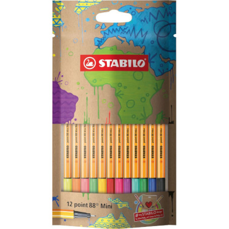 Cienkopis Stabilo Point 88 Mini 12 kolorów