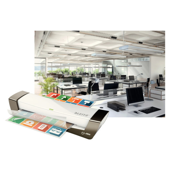 Laminator A4 Leitz iLAM Office srebrny