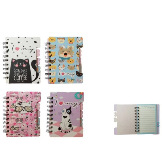 Notes A6 na spirali z registrami XQ 64-016 KOT 900114 KTW