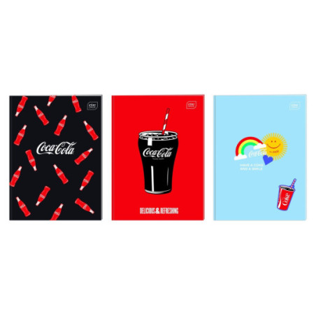 Zeszyt A4/32K linia kolor. M Mat+UV Coca Cola Interdruk Zeszyt A4/32K linia kolor. M Mat+UV Coca Cola Interdruk