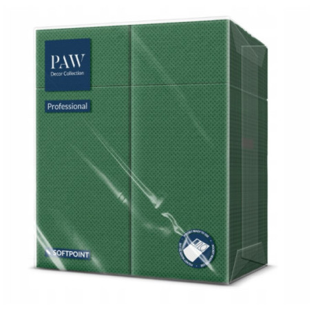 Serwetki 32 cmx38 cm Pocket na sztućce Softpoint zielone PAW