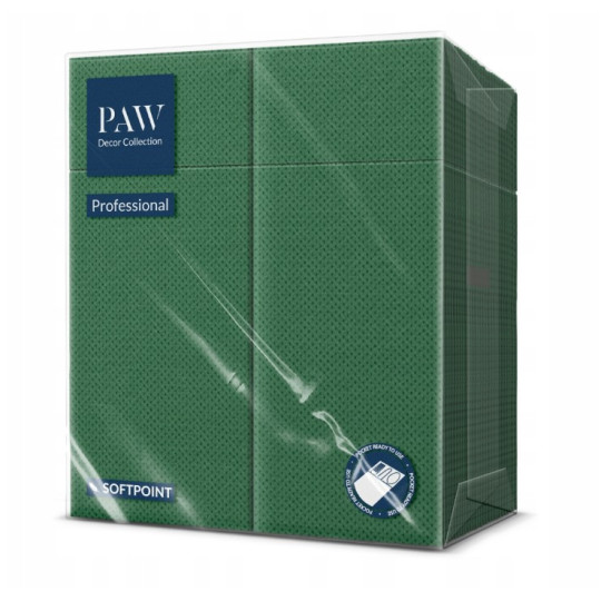 Serwetki 32 cmx38 cm Pocket na sztućce Softpoint zielone PAW