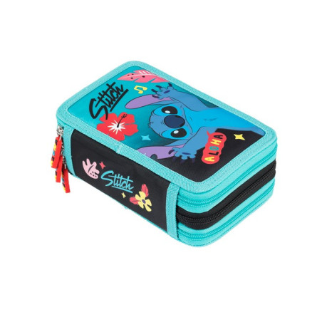 Piórnik potrójny z wyposażeniem STITCH Mint Aloha Majewski Piórnik potrójny z wyposażeniem STITCH Mint Aloha Majewski