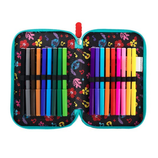 Piórnik potrójny z wyposażeniem STITCH Mint Aloha Majewski Piórnik potrójny z wyposażeniem STITCH Mint Aloha Majewski