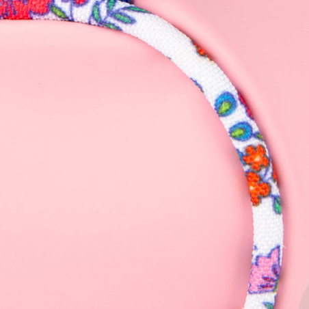 Piórnik Tuba Oxford Floral pastel jasnoróżowy Piórnik Tuba Oxford Floral pastel jasnoróżowy