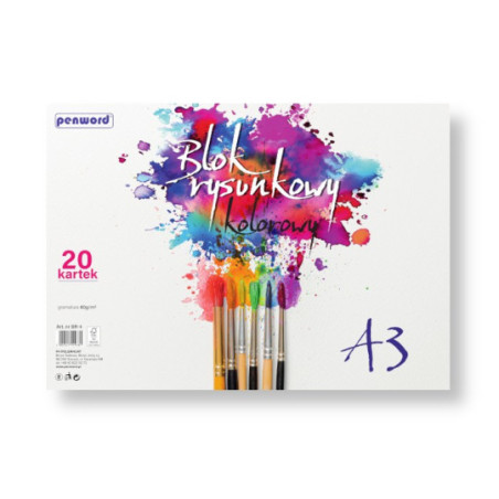 Blok rysunkowy kolor A3/20 80g Polsirhurt Blok rysunkowy kolor A3/20 80g Polsirhurt