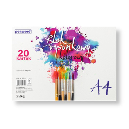 Blok rysunkowy kolor A4/20 80g Polsirhurt Blok rysunkowy kolor A4/20 80g Polsirhurt