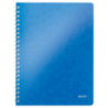 Kołonotatnik Leitz WOW A4/80k. niebieski kratka